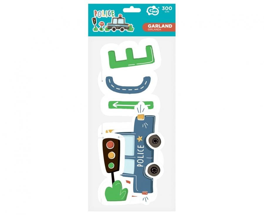 Girlanda papierowa Policja urodziny 300cm Godan
